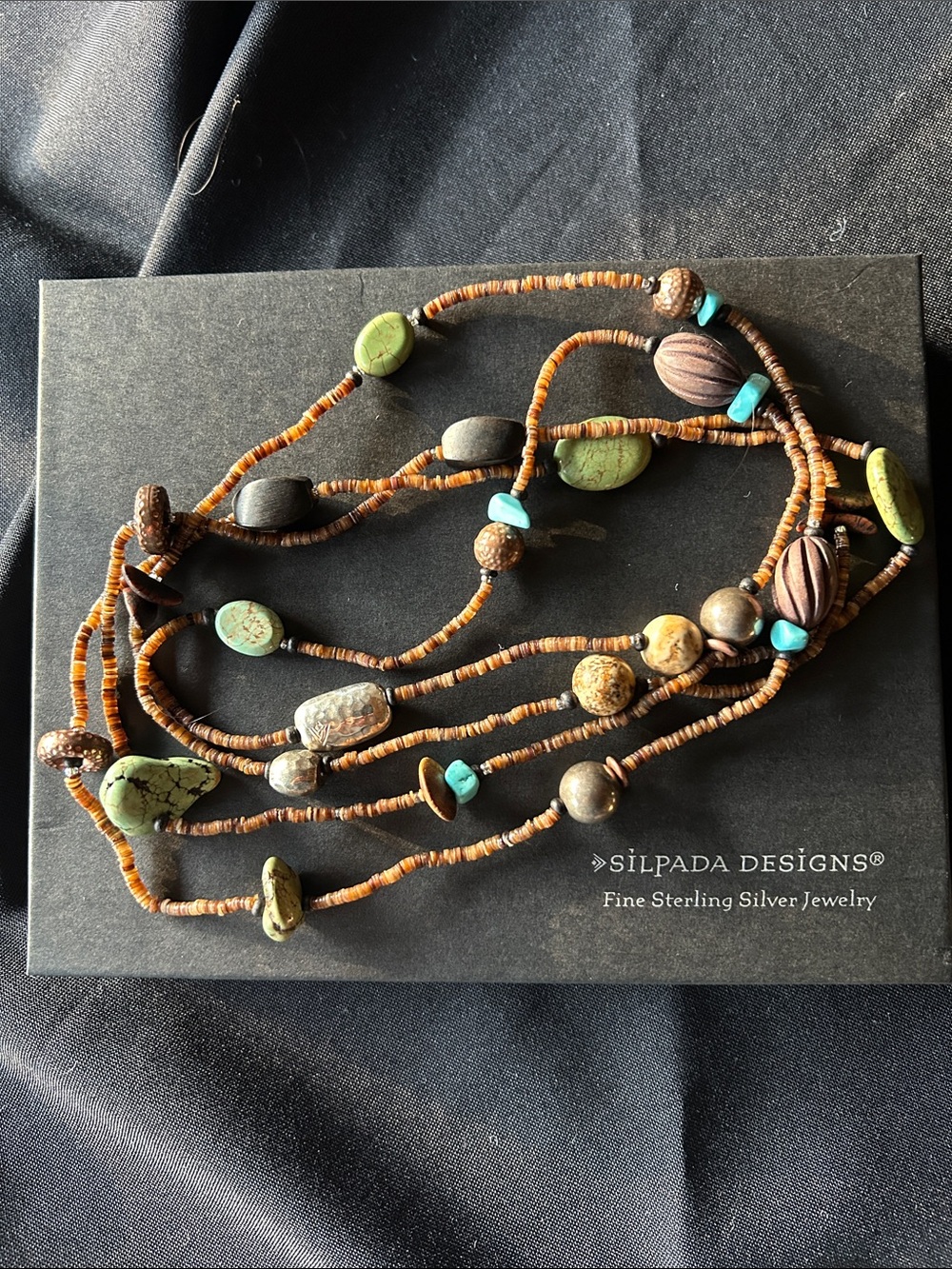 Silpada N1569 Brown and Howlite Beaded Necklace